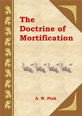 The Doctrine of Mortification