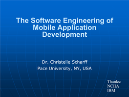 The Software Engineering of Mobile Application Development