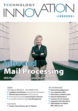 Inbound Mail Processing ISIS Papyrus Enables Your Mail to Flow