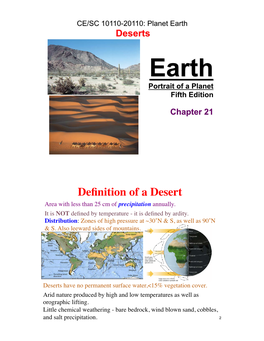 Definition of a Desert!
