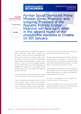 Former Social Democrat Prime Minister Zoran Milanovic And