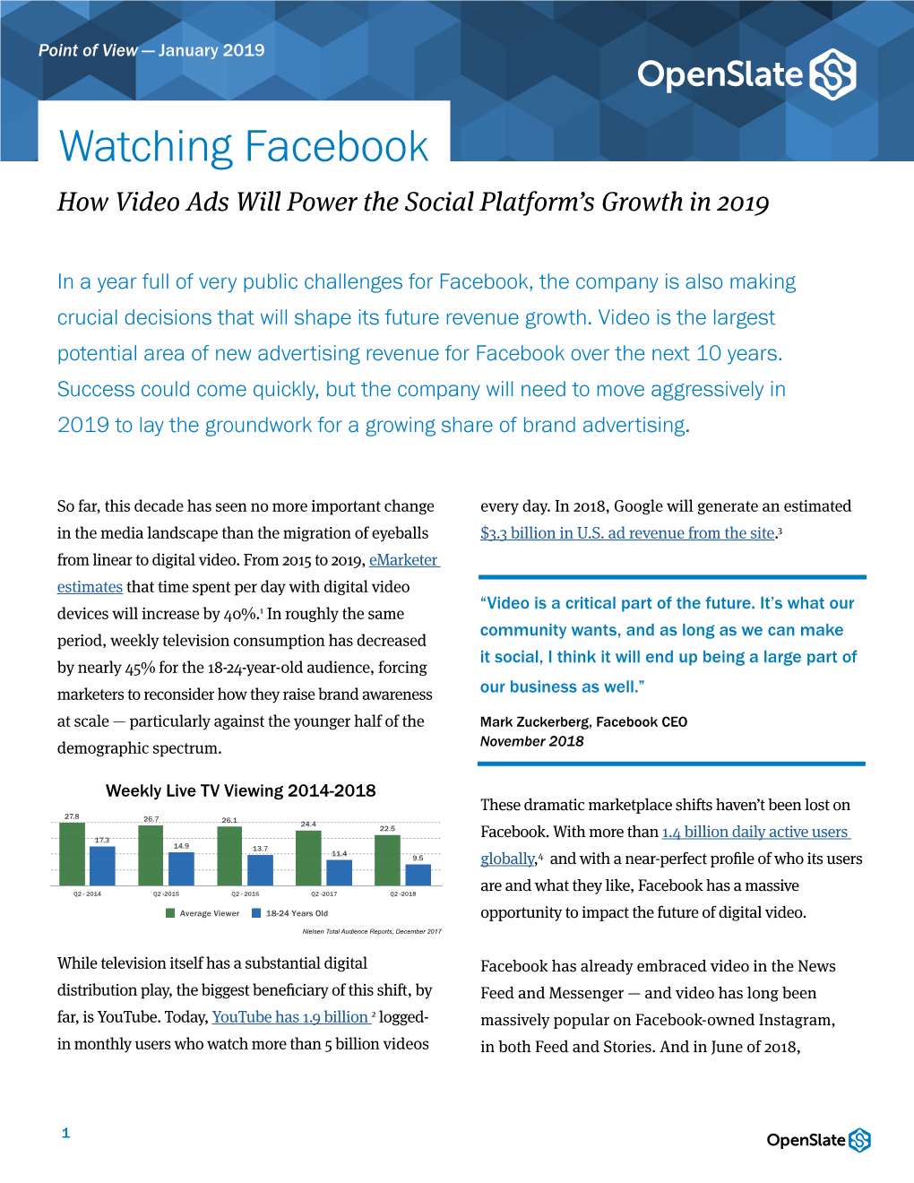 Watching Facebook How Video Ads Will Power the Social Platform’S Growth in 2019