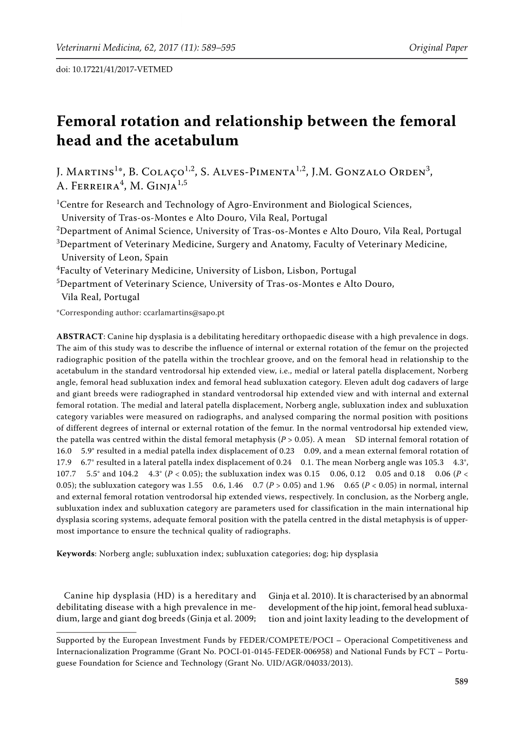 Femoral Rotation and Relationship Between the Femoral Head and the Acetabulum