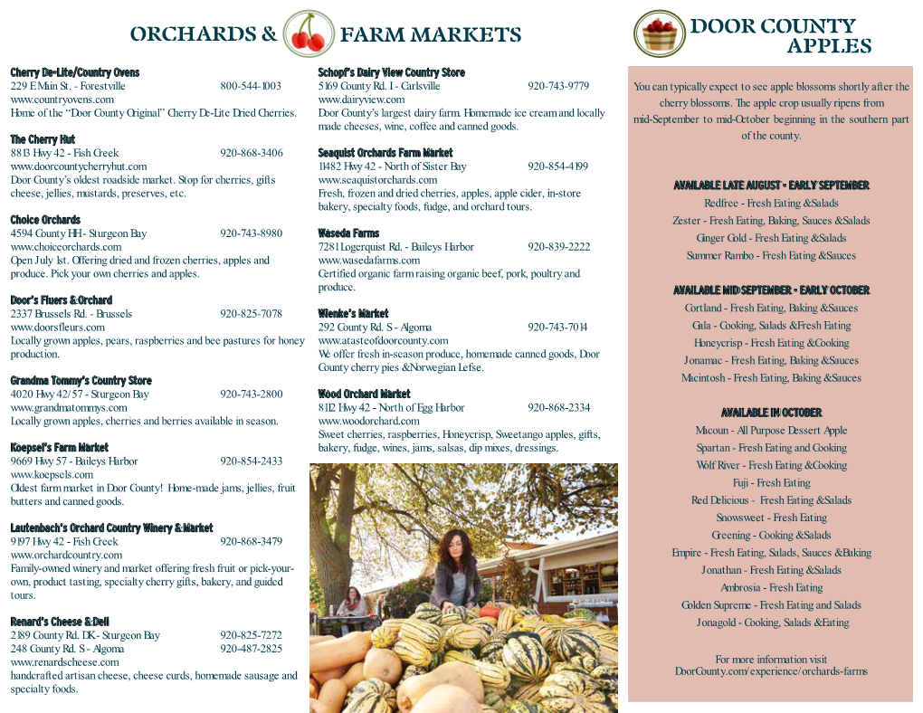 Door County Orchards & Farm Markets Apples