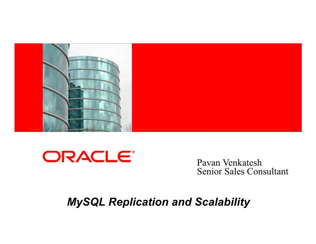 Mysql Replication & Scalability