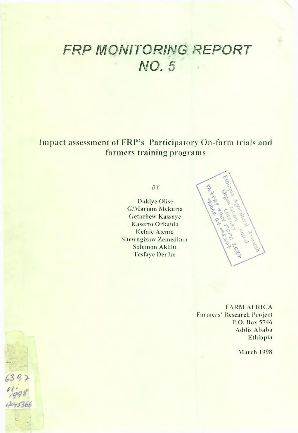 Frp Monitoring Report No. 5