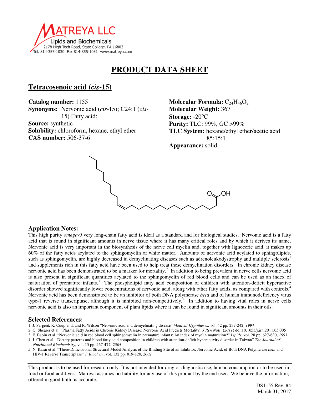 Product Data Sheet