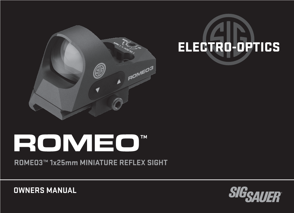 ROMEO™ ROMEO3™ 1X25mm MINIATURE REFLEX SIGHT