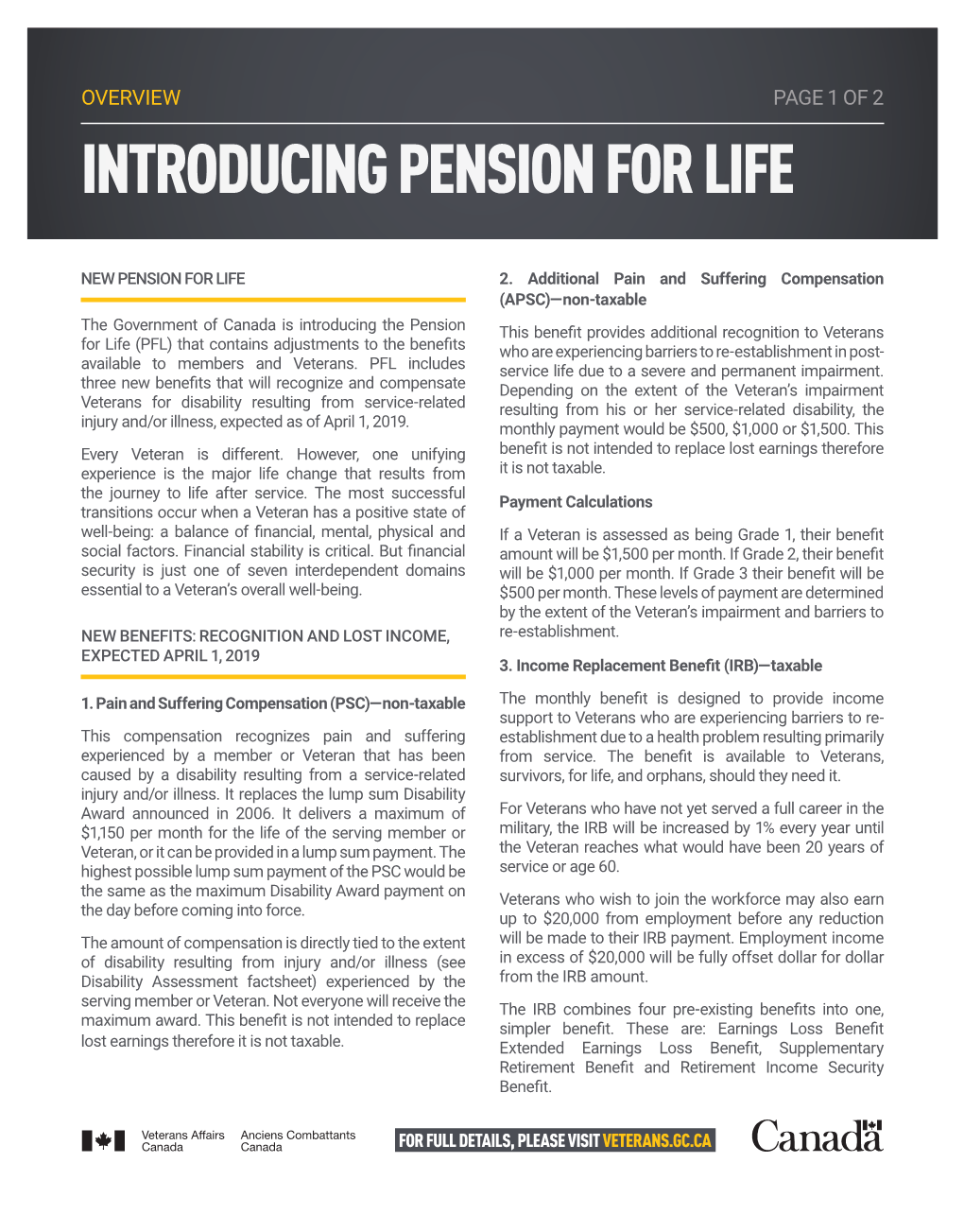 Introducing Pension for Life