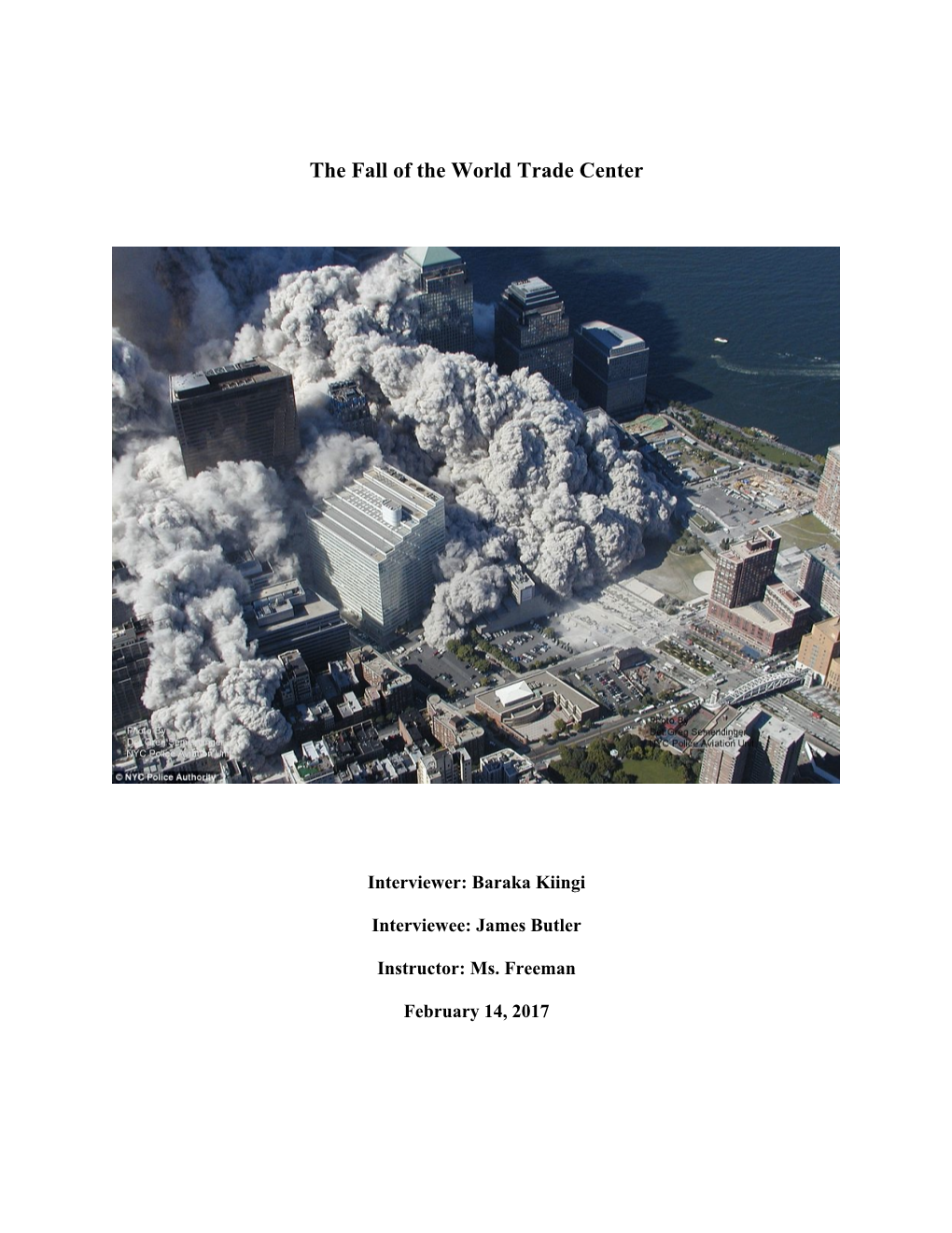 The Fall of the World Trade Center