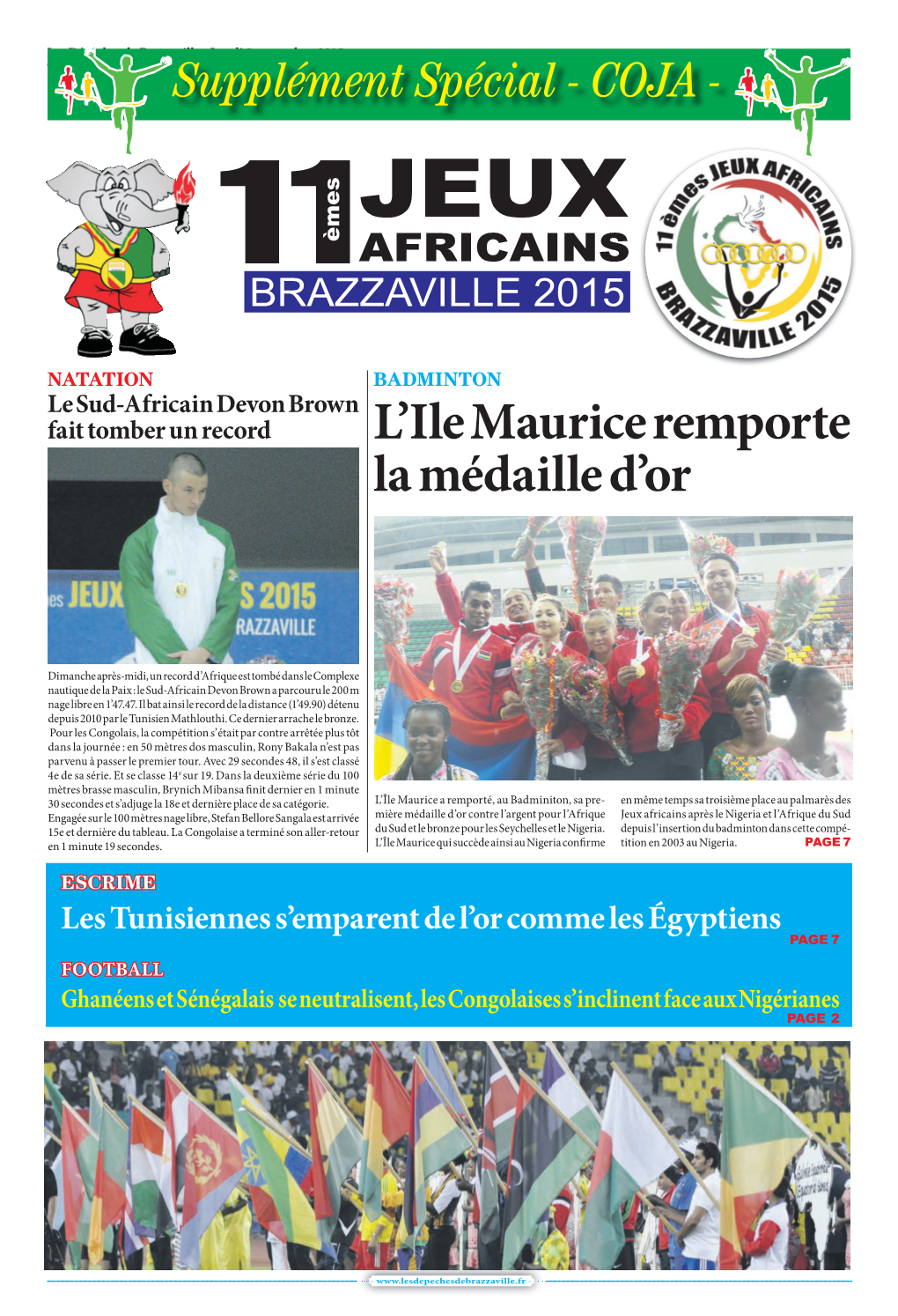 L'ile Maurice Remporte La Médaille D'or