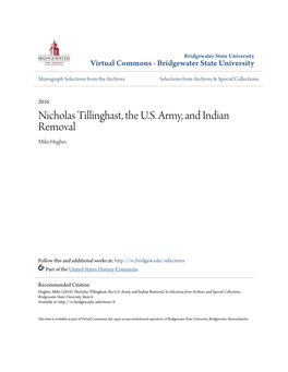 Nicholas Tillinghast, the U.S. Army, and Indian Removal Mike Hughes