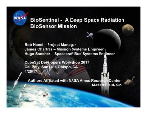 Biosentinel - a Deep Space Radiation Biosensor Mission