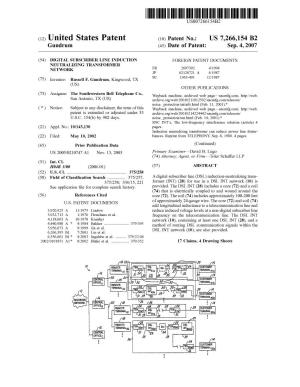 United States Patent (10) Patent N0.: US 7,266,154 B2 Gundrum (45) Date of Patent: Sep