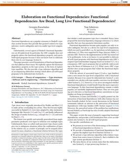 Elaboration on Functional Dependencies: Functional Dependencies Are Dead, Long Live Functional Dependencies!