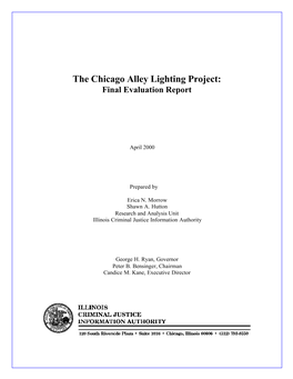 The Chicago Alley Lighting Project: Final Evaluation Report