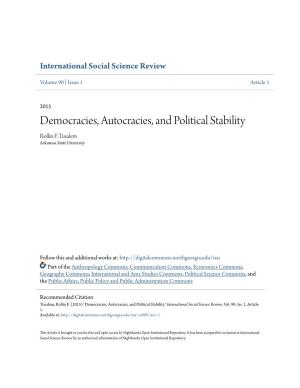 Democracies, Autocracies, and Political Stability Rollin F