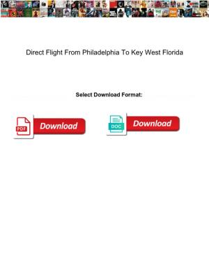 Direct Flight from Philadelphia to Key West Florida