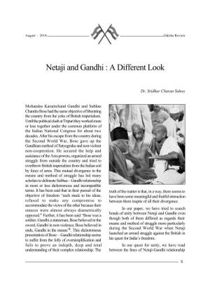 Netaji and Gandhi : a Different Look