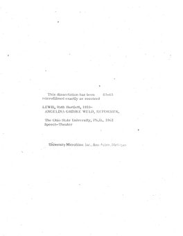 University Microfilms, Inc., Ann .Arbor, Mich