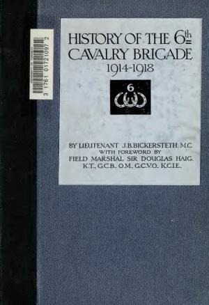 History of the 6Th Cavalry Brigade, 1914-1919