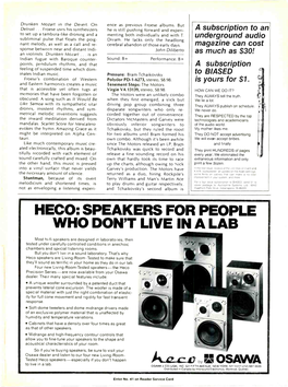 Heco: Speakers for People Who Don't Live in a Lab