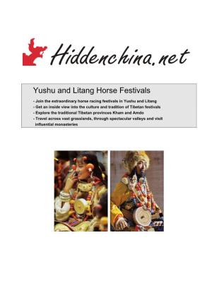 Yushu and Litang Horse Festivals