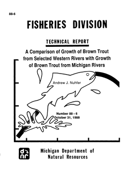A Comparison of Growth of Brown Trout from Selected Western Rivers with Growth of Brown Trout from Michigan Rivers