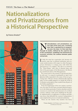 Nationalizations and Privatizations from a Historical Perspective by Franco Amatori*