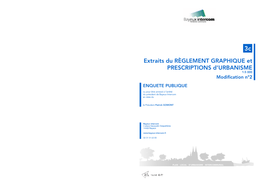 Extraits Du RÈGLEMENT GRAPHIQUE Et PRESCRIPTIONS D'urbanisme