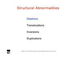 Structural Abnormalities