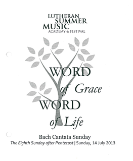LUTHERAN Bach Cantata Sunday