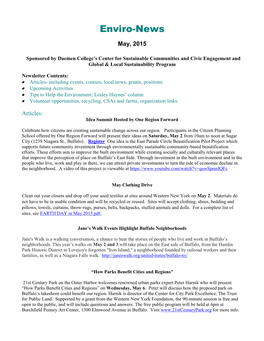 Enviro-News May, 2015