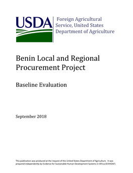 Benin Local and Regional Procurement Project