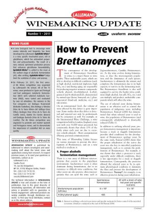 How to Prevent Brettanomyces