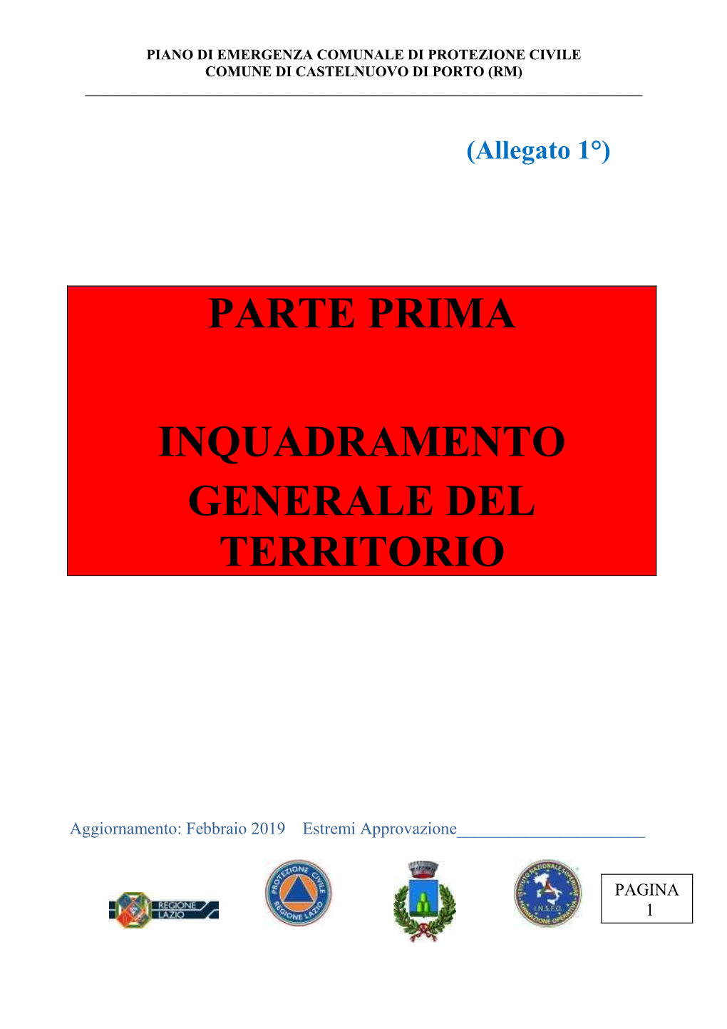 Parte Prima Inquadramento Generale Del Territorio