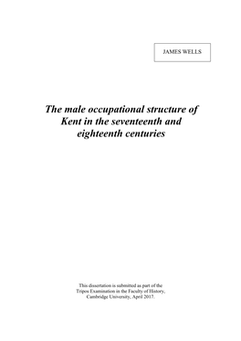 The Male Occupational Structure of Kent in the Seventeenth and Eighteenth Centuries