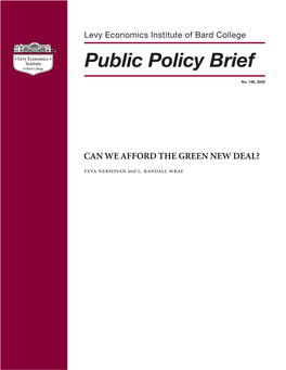 Afford the Green New Deal?