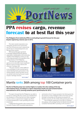 PPA Revises Cargo, Revenue Forecast to at Best Flat This Year