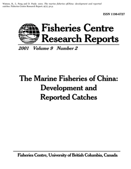 Fisheries Centre Research Reports