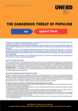 The Dangerous Threat of Populism