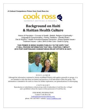 Background on Haiti & Haitian Health Culture