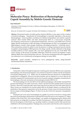 Of Bacteriophage Capsid Assembly by Mobile Genetic Elements