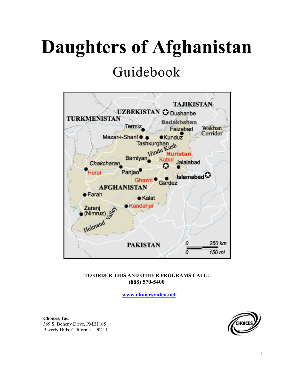 Daughters of Afghanistan Guidebook