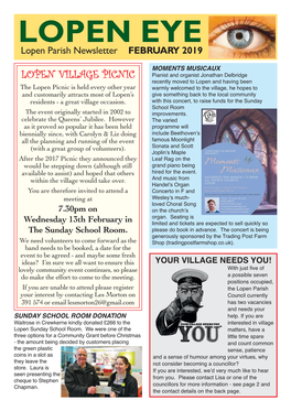 LOPEN EYE Lopen Parish Newsletter FEBRUARY 2019