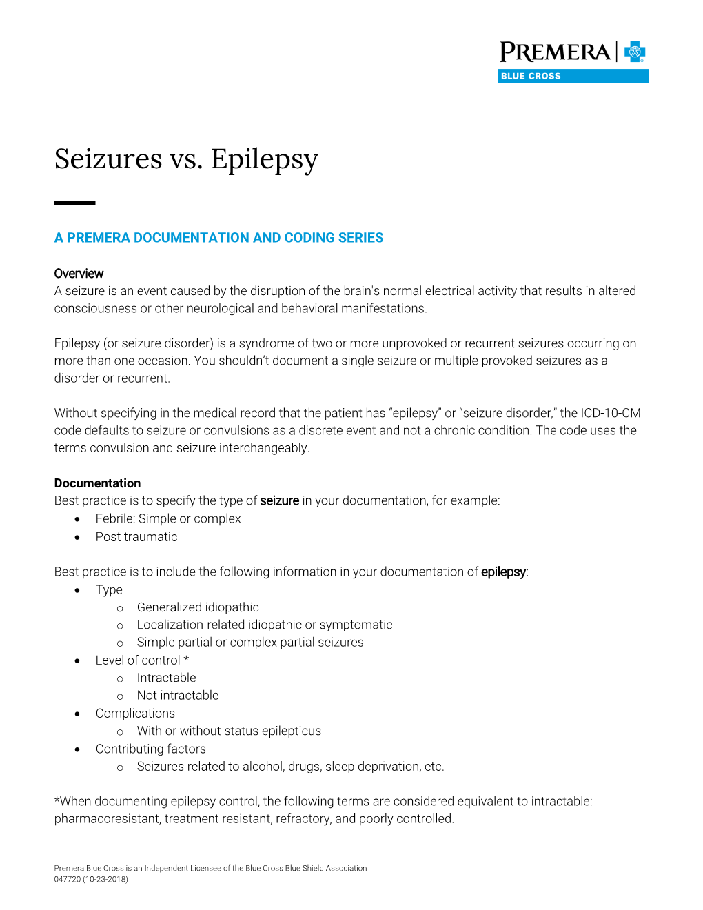 Coding Tip Sheet Seizure Vs Epilepsy