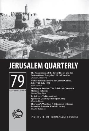 INSTITUTE of JERUSALEM STUDIES JERUSALEM of INSTITUTE Autumn 2019