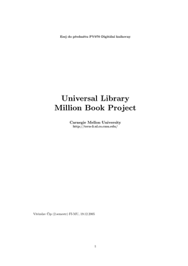 Universal Library Million Book Project