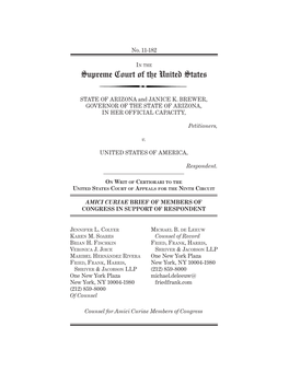 Brief of Members of Congress in Support of Respondent