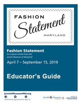 Educator Guide: Fashion Statement